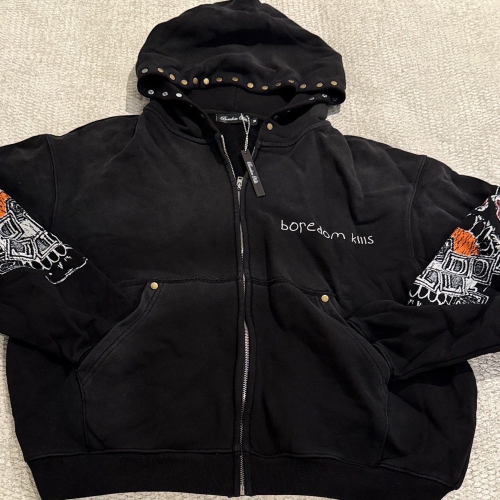 Boredom Kills Zip Up Hoodie